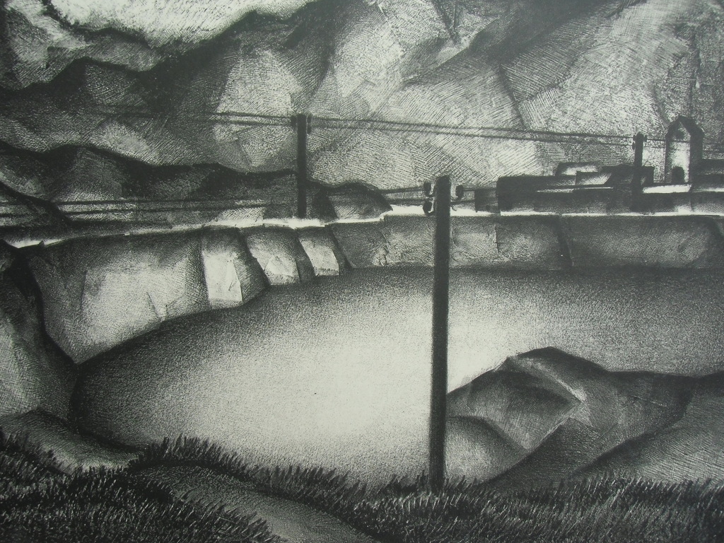 BERGMEER IN TIROL // LITHO-CHINE COLLÉ VAN AART VAN DOBBENBURGH verkocht voor € 70!