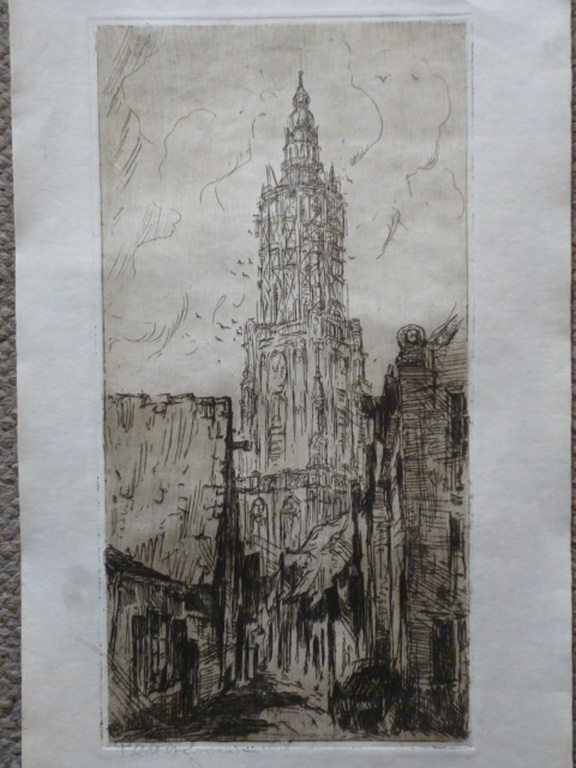 P.A.H. Hofman - ets - Kerktoren (Breda?) kopen? Bied vanaf 25!