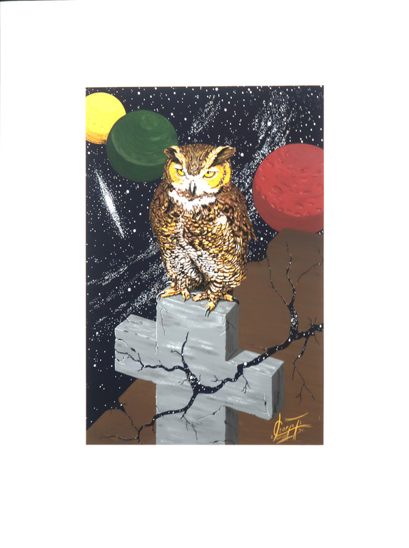 Onbekende kunstenaar: Acryl op papier, Crack kopen? Bied vanaf 1!