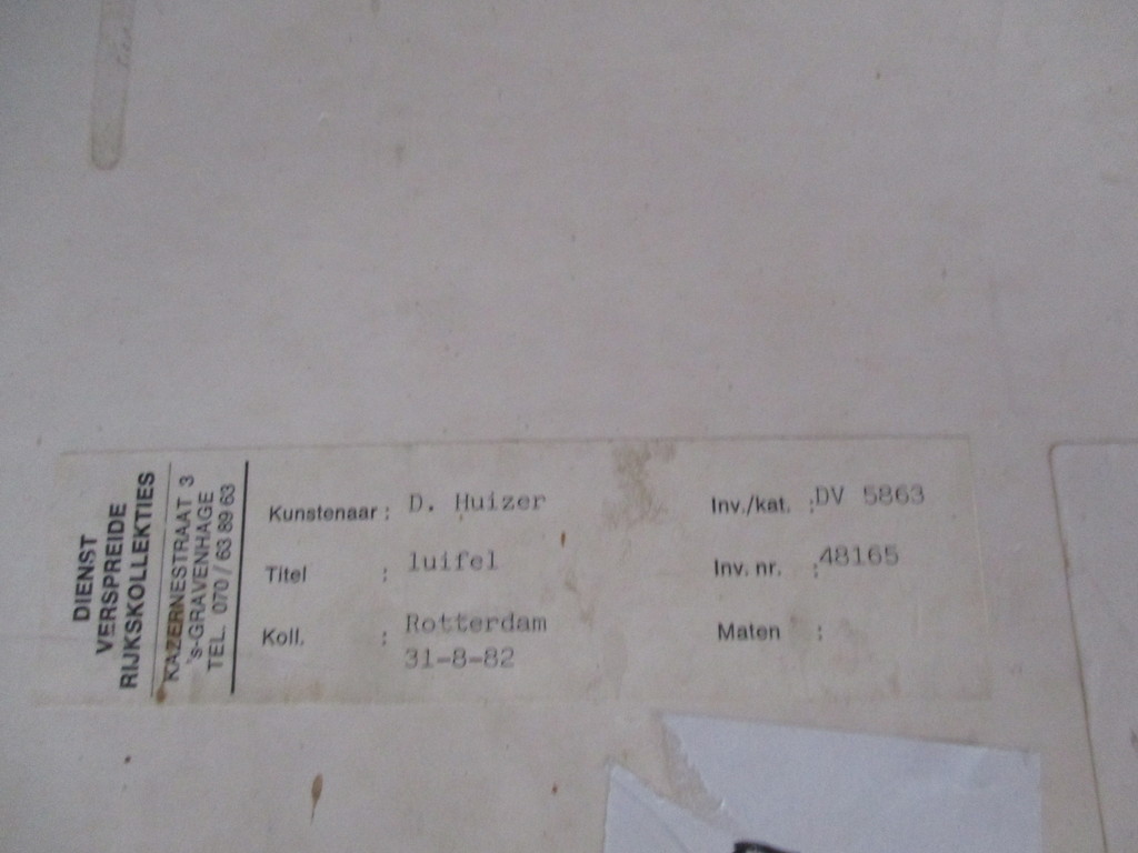 Dirk Huizer: zeefdruk, Luifel kopen? Bied vanaf 50!