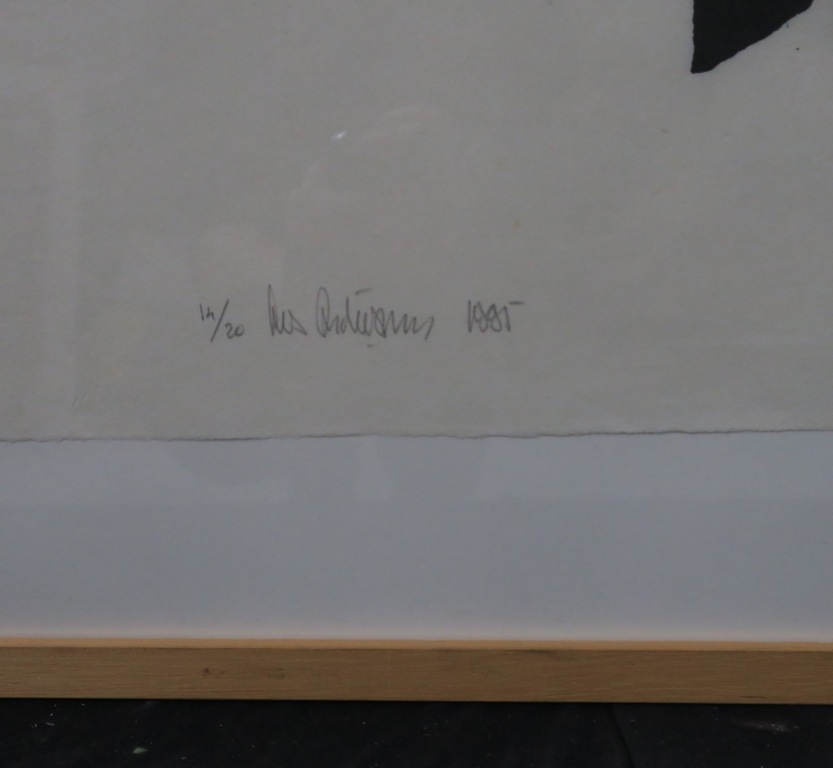 Cees Andriessen: Houtsnede, Zonder titel - Ingelijst kopen? Bied vanaf 35!