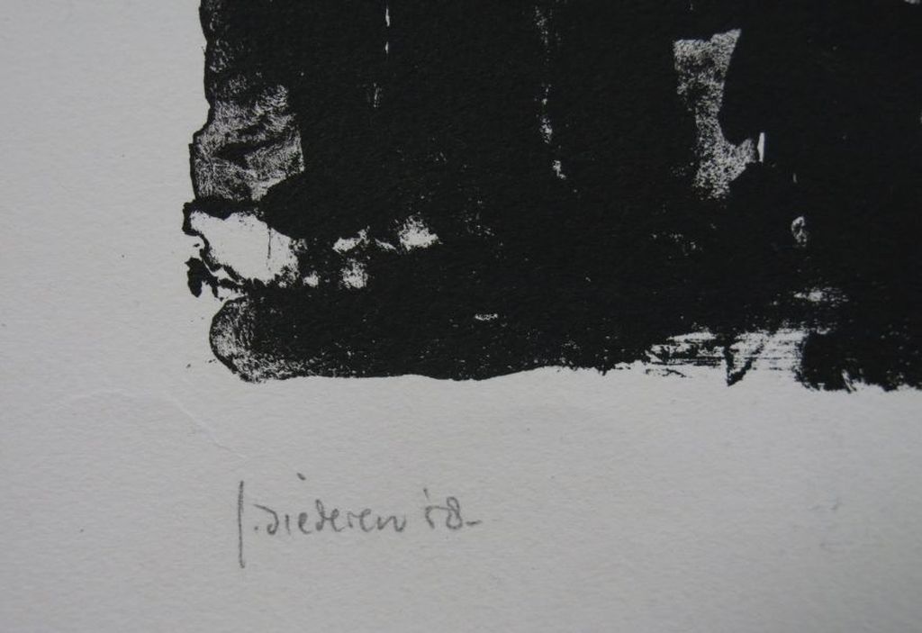 Jef Diederen: Litho, Figuren zwart op wit kopen? Bied vanaf 1!