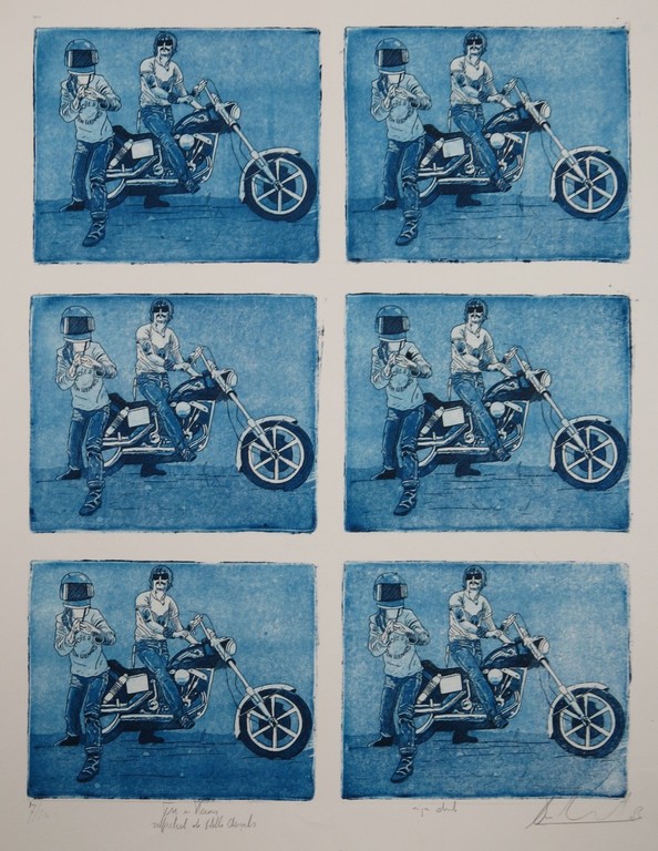 Ton Leenarts: Ets en Aquatint, Zelfportret als Hells Angels kopen? Bied vanaf 1!