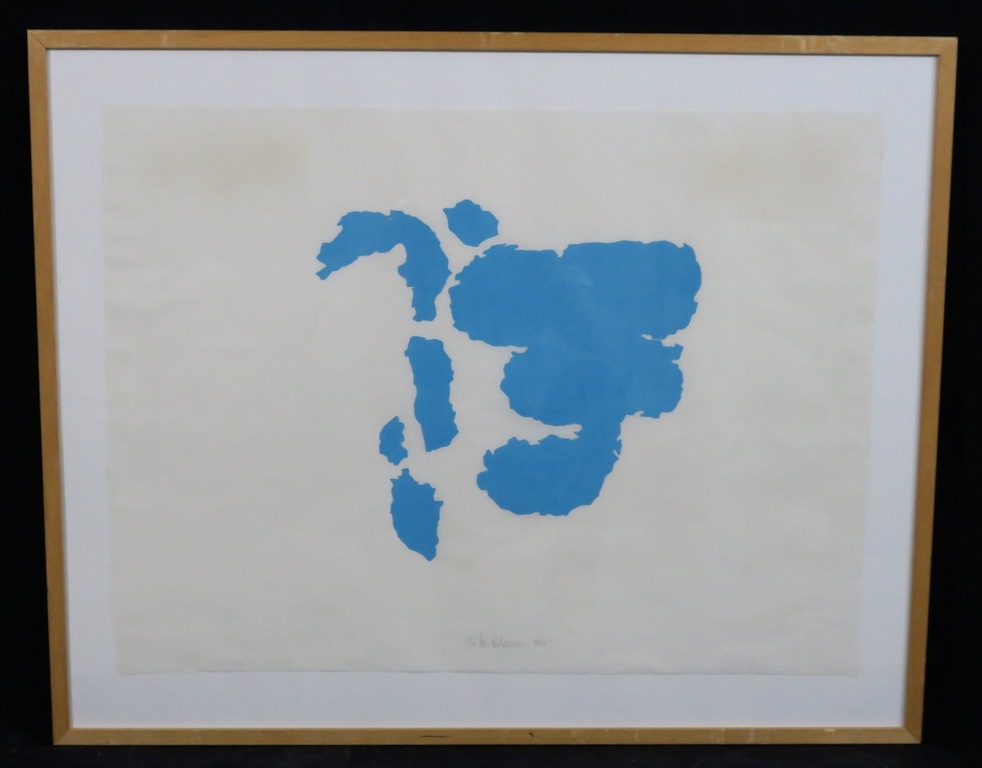 Cees Andriessen: Houtsnede, Z.T. - Ingelijst verkocht voor € 50!