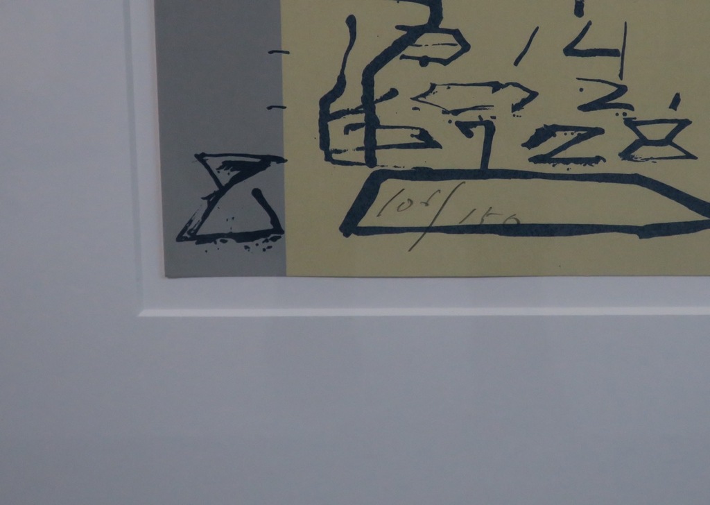 Herman van der Weert: Zeefdruk, Zonder titel - Ingelijst kopen? Bied vanaf 40!