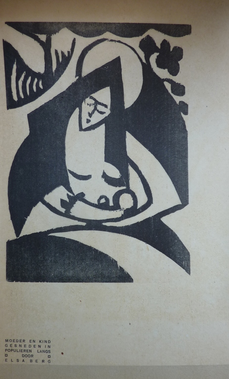 ELSE BERG houtsnede "Moeder en Kind" 1919 kopen? Bied vanaf 25!
