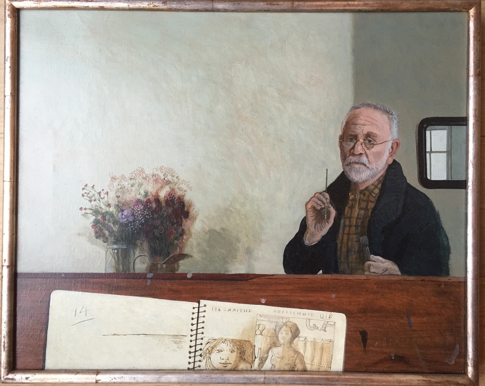 Hermanus Berserik: Schets voor een groot zelfportret, acryl op linnen kopen? Bied vanaf 1500!