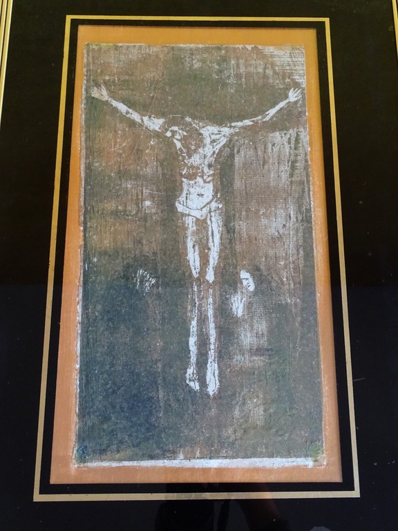 Onbekend, ets,  Christus aan het kruis kopen? Bied vanaf 20!