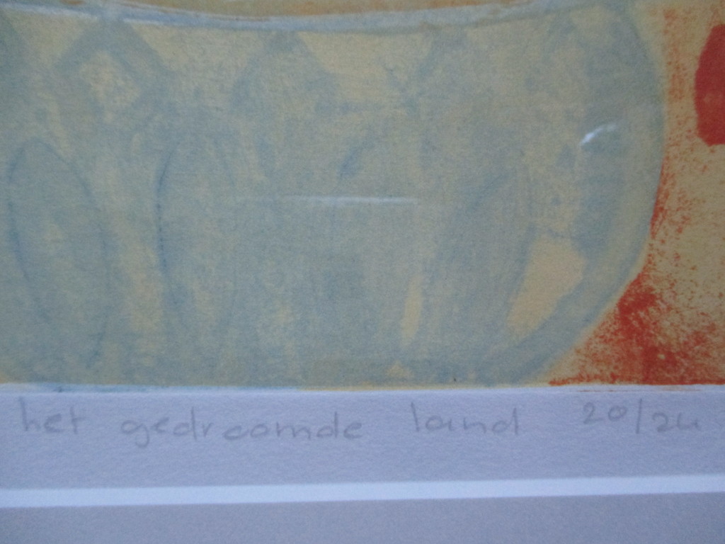 Lukie de Bree - Lukie de Bree, ingelijste ets, "Het gedroomde land" Barth-lijst kopen? Bied vanaf 45!