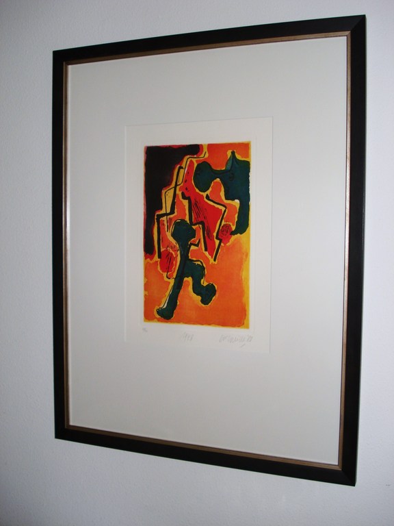Corneille kleuren ets uit 1988. verkocht voor € 395!