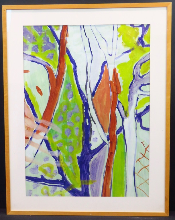 Arhan Gunermengi: Acryl op papier, Zonder titel 4-Ingelijst verkocht voor € 35!