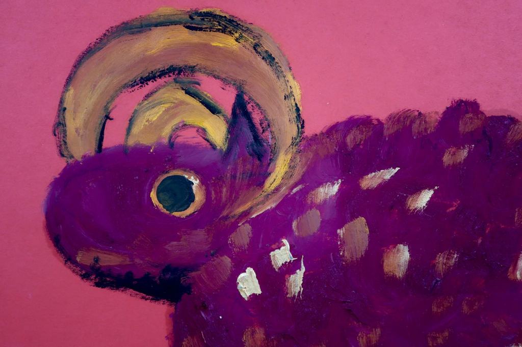 Meertje Kaal: Olieverf op karton, De angstige haas, gehoornd kopen? Bied vanaf 1!