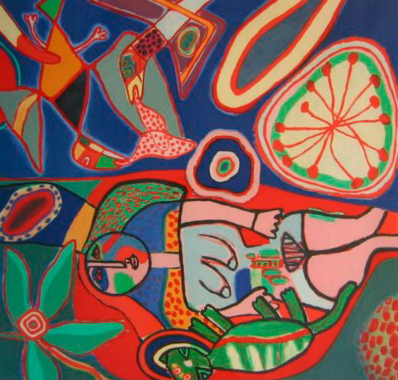 Corneille: Musique du Printemps II - kleurenzeefdruk - oplage E.A. - 1993 verkocht voor € 499!
