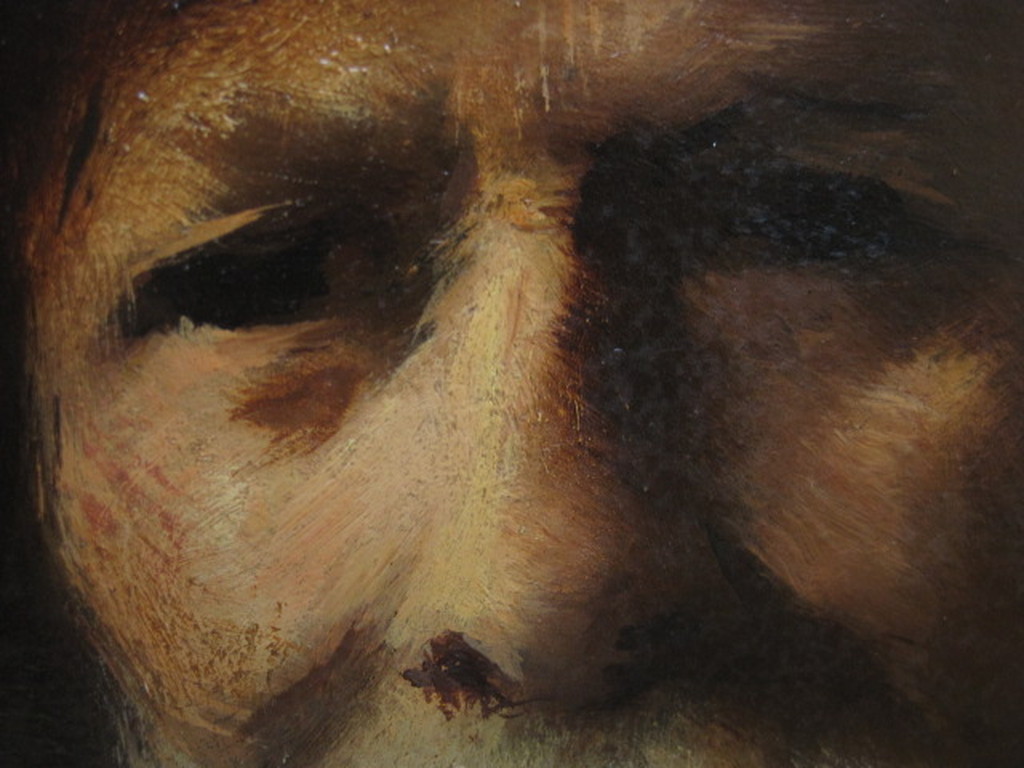 Antiek19e Eeuws olieverf "portret oudere heer" van Philip Pieter Windt 1847-1921 verkocht voor € 140!