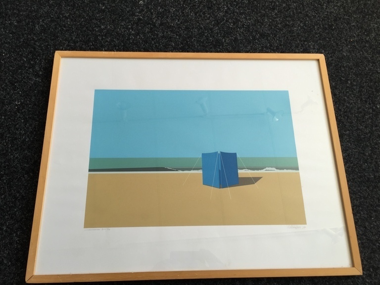 Rob Leenders  zeefdruk E.D.  Windscherm kopen? Bied vanaf 75!