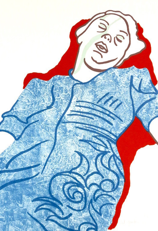 Ad Gerritsen: Zeefdruk, Slapende vrouw kopen? Bied vanaf 1!