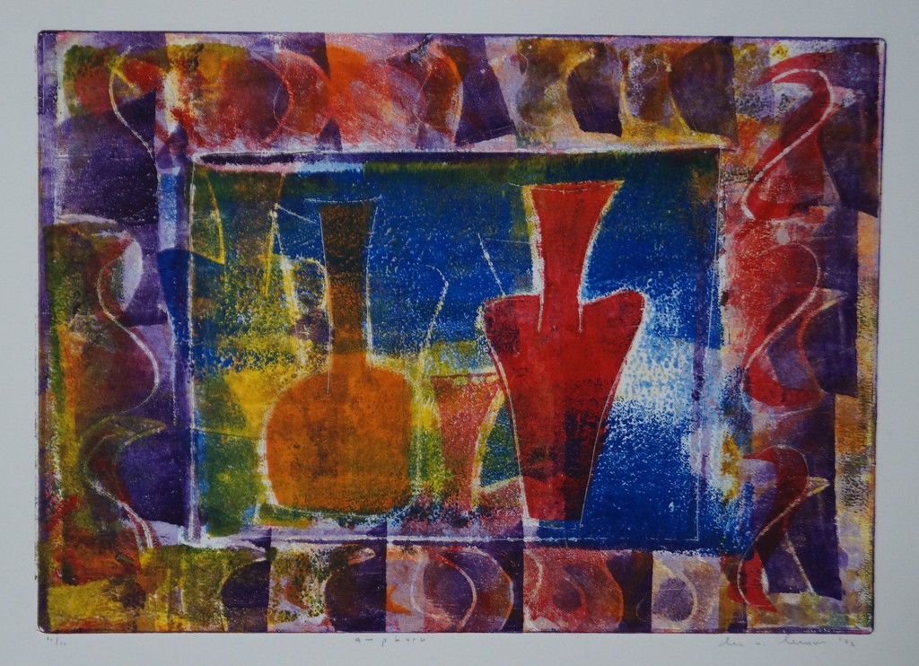 Lia van Leeuwen - gesigneerde ets - amphora kopen? Bied vanaf 15!