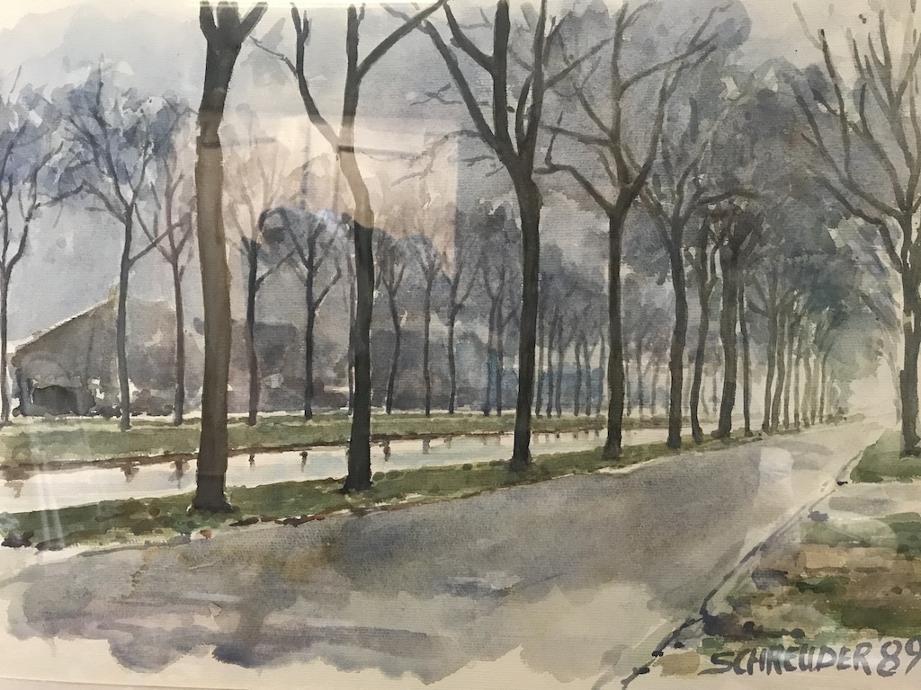 Mooie Aquarel in lijst verkocht voor € 50!