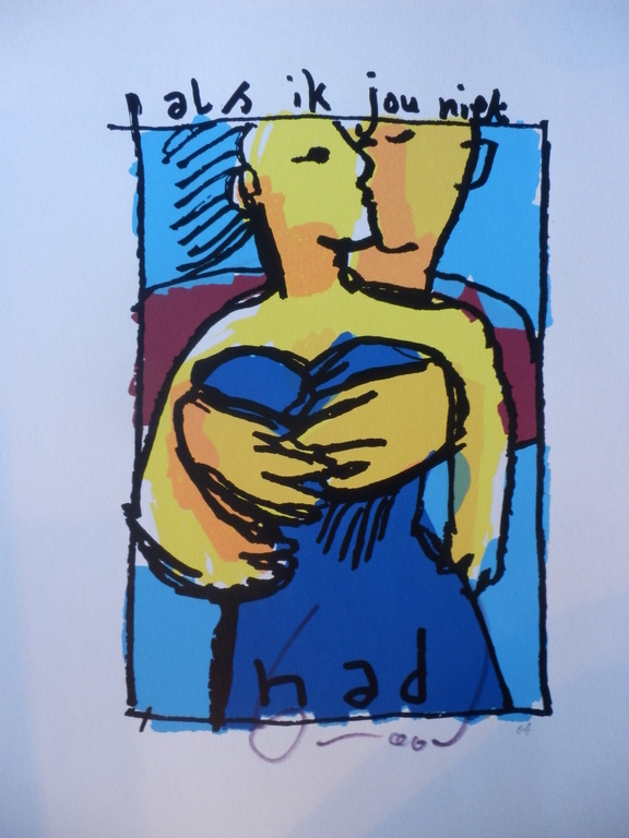 HERMAN BROOD, GROTE EN HANDGESIGNEERDE ZEEFDRUK ALS IK JOU NIET HAD verkocht voor € 195!