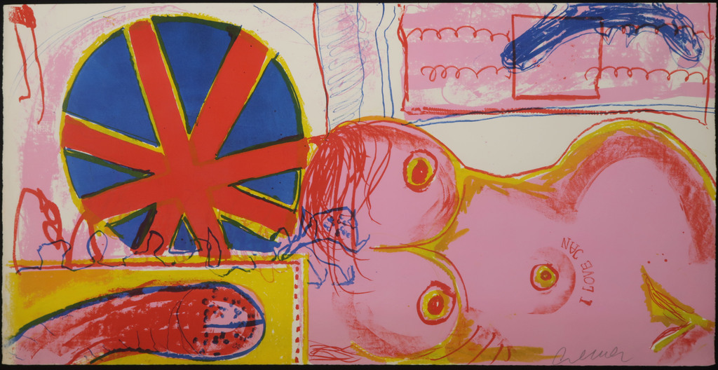 Jan Cremer: Zeefdruk, U.K. Banner with nude kopen? Bied vanaf 150!