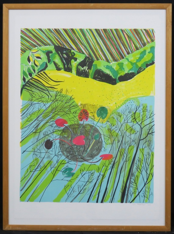 Dorian Hiethaar: Litho, Vijver - Ingelijst kopen? Bied vanaf 20!