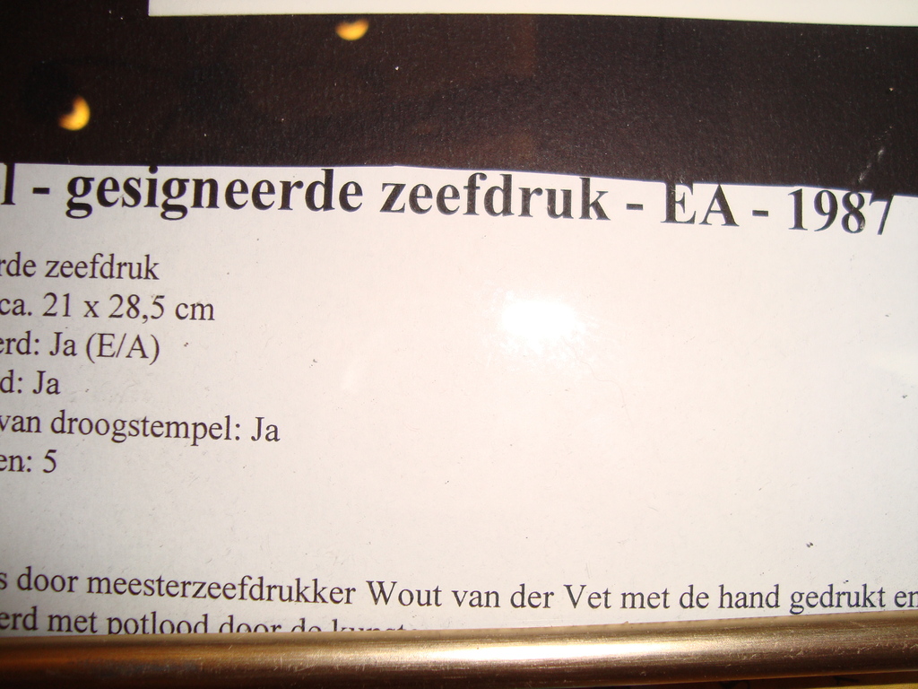 Vogel - gesigneerde zeefdruk - EA - 1987 kopen? Bied vanaf 1!
