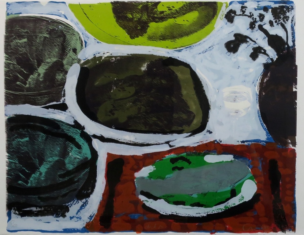 Cees Dolk: Zeefdruk, Dish 10 - Ingelijst kopen? Bied vanaf 35!