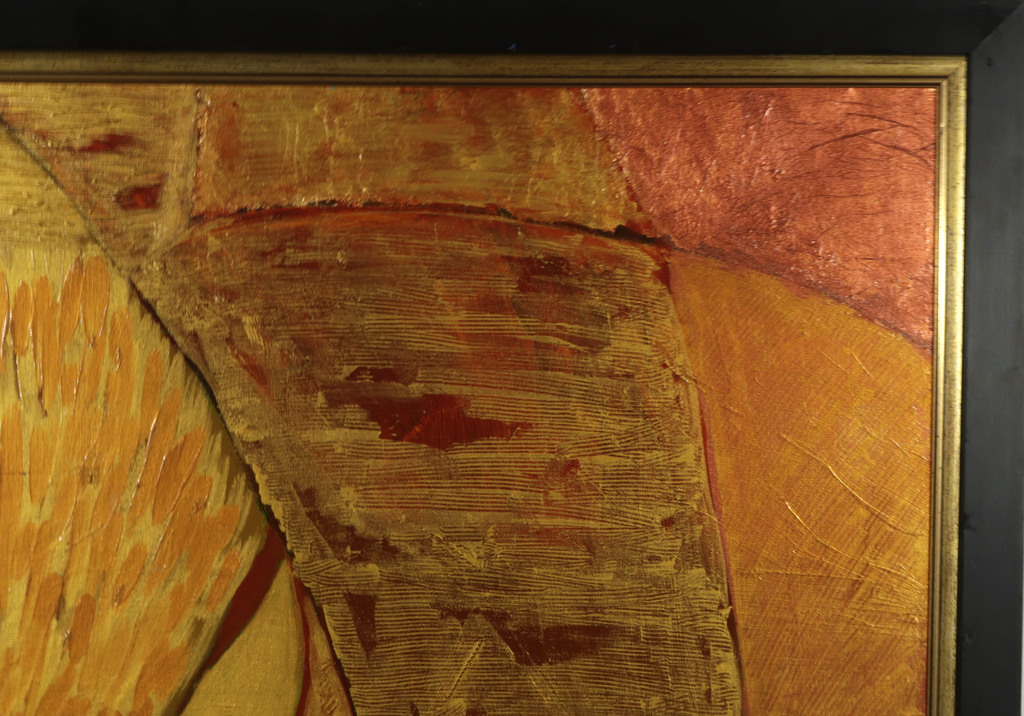 Ronald Boonacker: Acryl op doek, Palm - Ingelijst (Zeer groot!) kopen? Bied vanaf 450!