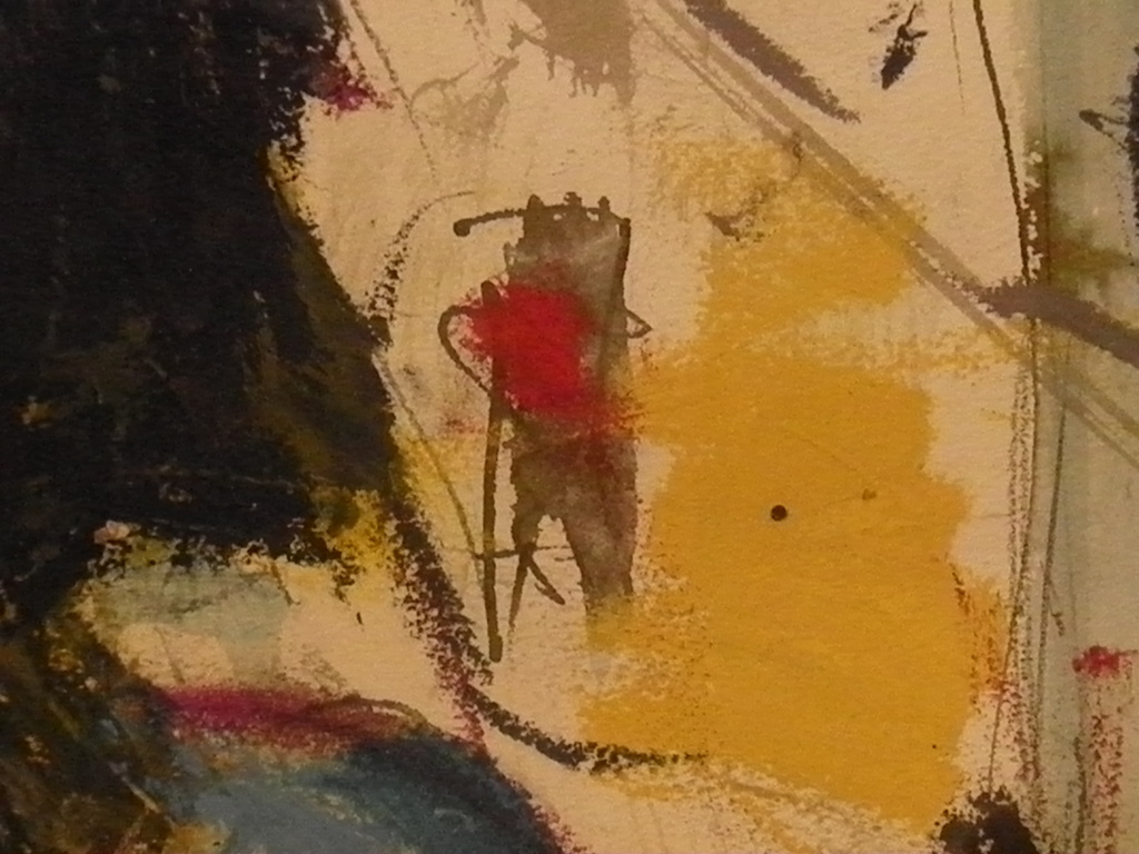 onbekende kunstenaar, onduidelijk gesigneerd, gouache achter glas ZT kopen? Bied vanaf 45!