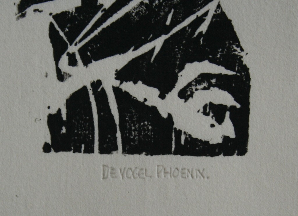Karel Timmerman - linodruk - de vogel Phoenix kopen? Bied vanaf 10!