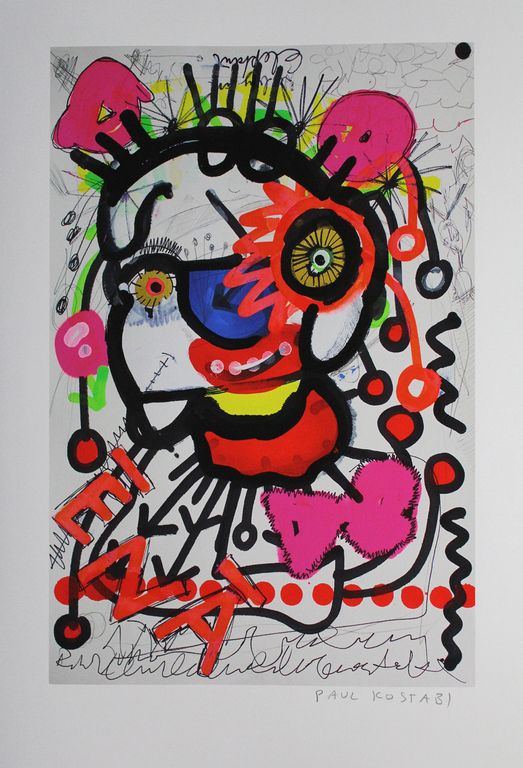 PAUL KOSTABI Giclee ENA Handgesigneerd verkocht voor € 55!