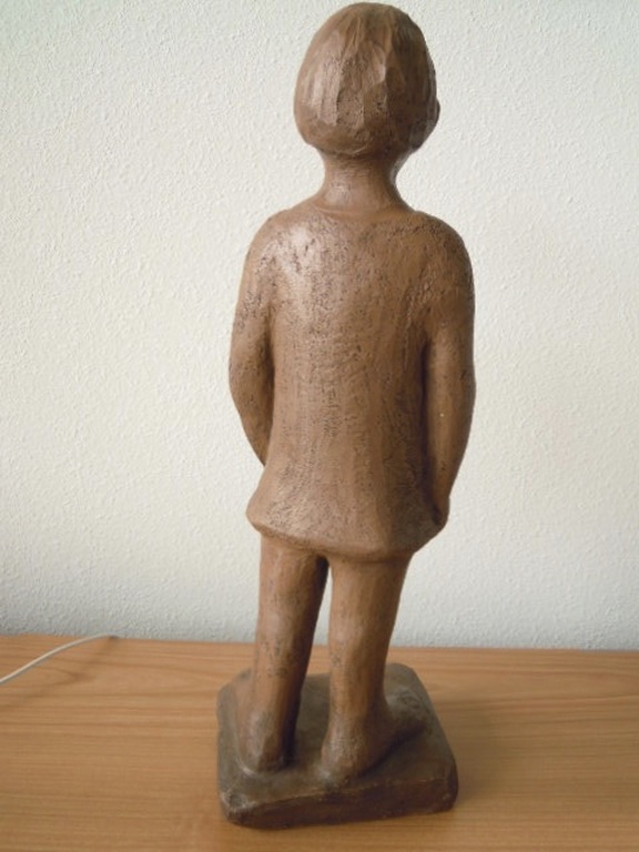 Hand gemaakt groot beeld van meisje - 45 cm = gesigneerd.   kopen? Bied vanaf 25!