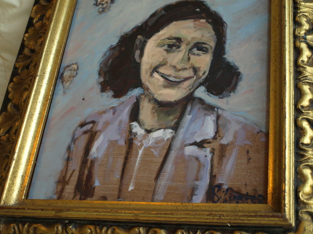 Silvester Peperkamp : Olieverf op paneel – Anne Frank - ingelijst – ca 2001 kopen? Bied vanaf 1!