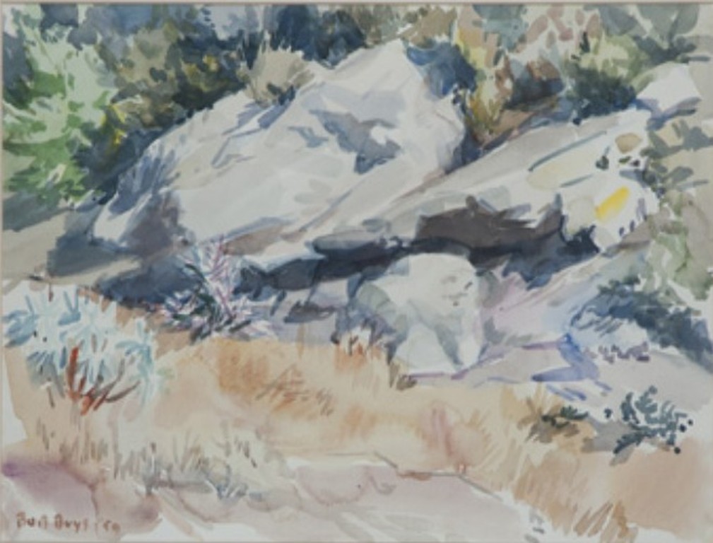 Bos Buys (1912-1970), aquarel ingelijst, landschap kopen? Bied vanaf 70!