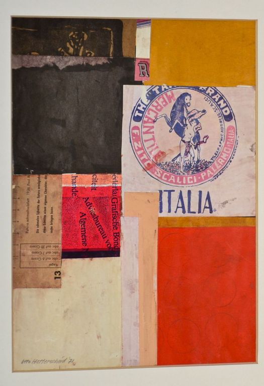 Otto Hetterscheid: Collage. Italia verkocht voor € 150!