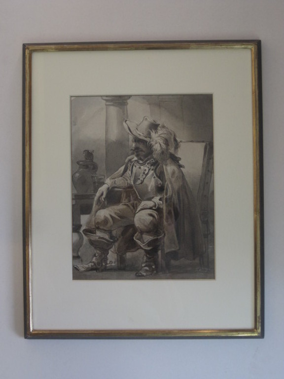 Pieter A Haaxman 1814-1887 Aquarel "Musketier" gesigneerd ca 1850 kopen? Bied vanaf 1!