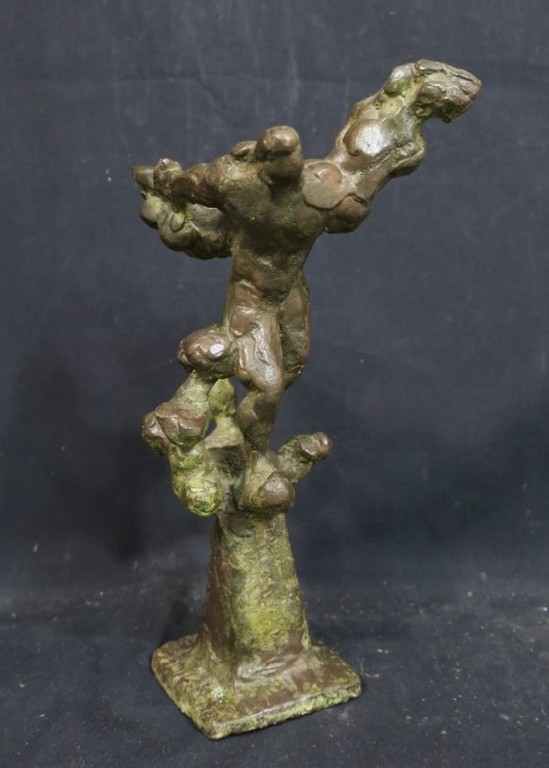 Nic Jonk: Bronzen beeld, Aartsengel Michael verkocht voor € 1200!