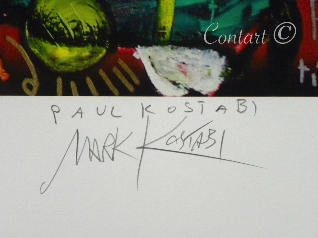 'One Step beyond' - Giclee - gesigneerd door Mark en Paul Kostabi - 2013  kopen? Bied vanaf 195!