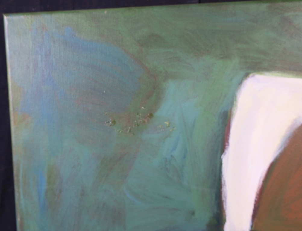 Francis Hoogland: Olieverf op doek, Z.T. (groen) kopen? Bied vanaf 150!