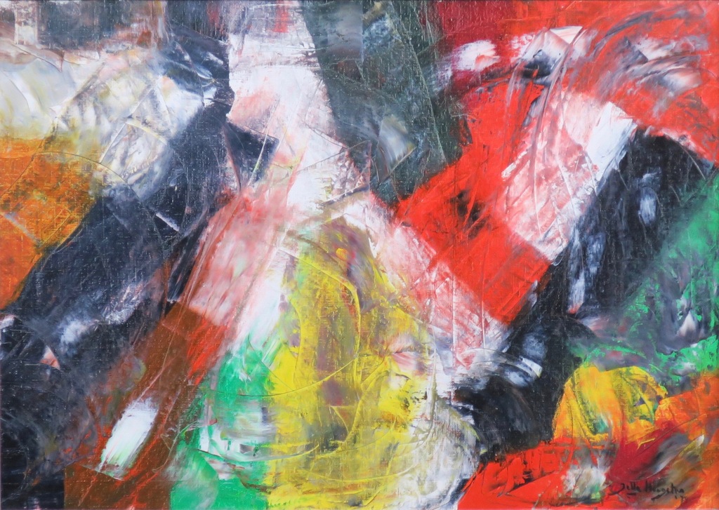 Jelle Hoogstra: Acryl op doek, Compositie - Ingelijst kopen? Bied vanaf 250!