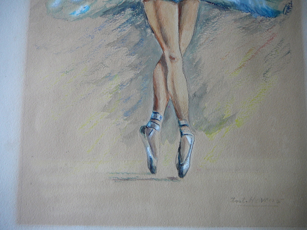 Antoon (Toon) Hovens 1907-1965  Aqaurel van een Balletdanseres  kopen? Bied vanaf 30!