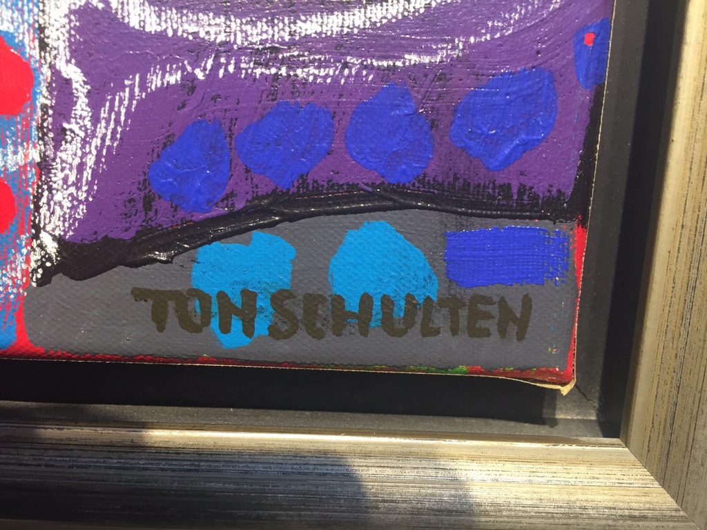 Ton Schulten  - Origineel werk uit 1984 op doek - 120 x 50 cm -  kopen? Bied vanaf 750!