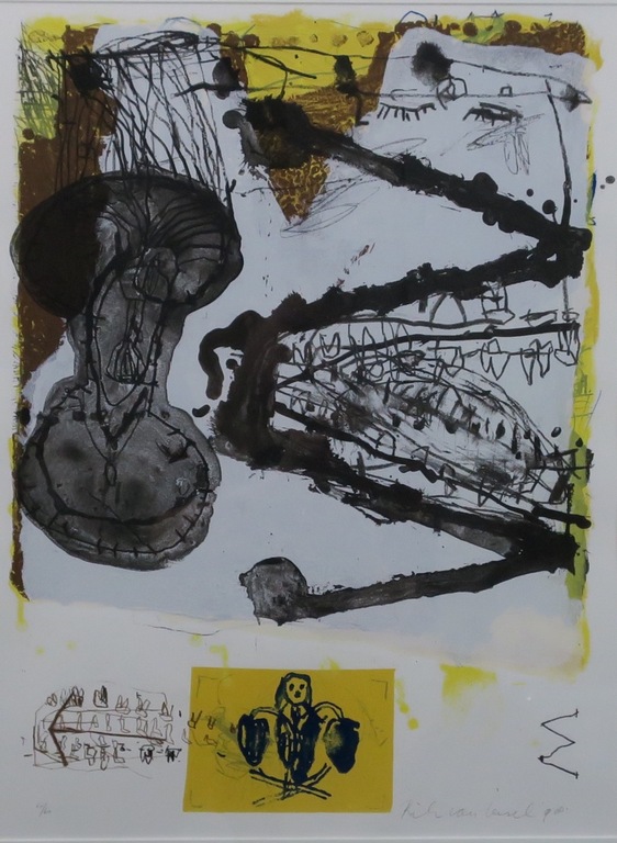 Rik van Iersel: Zeefdruk, Zonder titel - Ingelijst kopen? Bied vanaf 20!