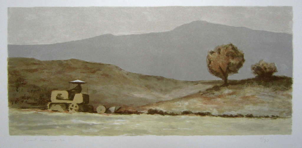 Mart Kempers, litho uit 1990. titel:  Mensanello. oplagenummer 16/73  kopen? Bied vanaf 50!