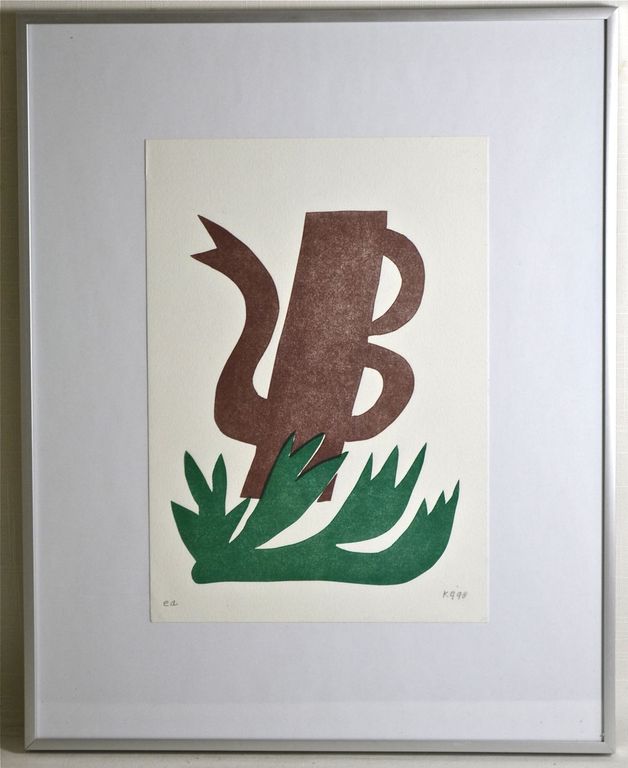 Klaas Gubbels: Houtdruk. Kan kopen? Bied vanaf 240!