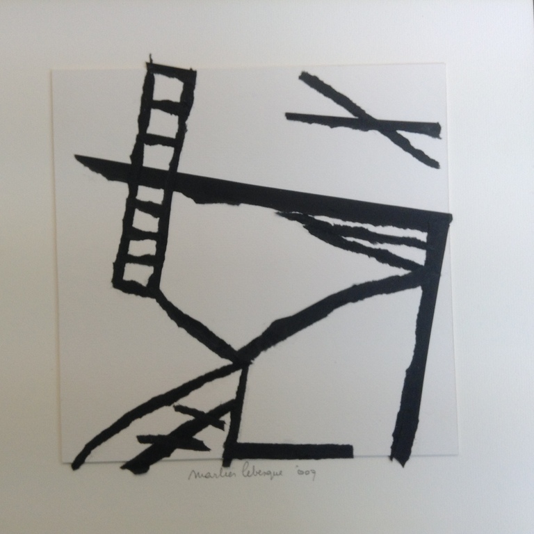 Marlies Lebesque, lijncollage Mbuti ' 007 verkocht voor € 60!
