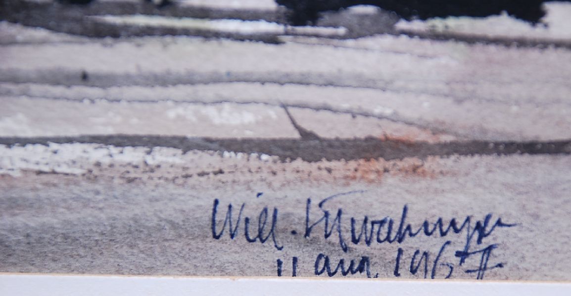 Will Tweehuyzen:Grote Aquarel Kasteel Hackfort kopen? Bied vanaf 70!