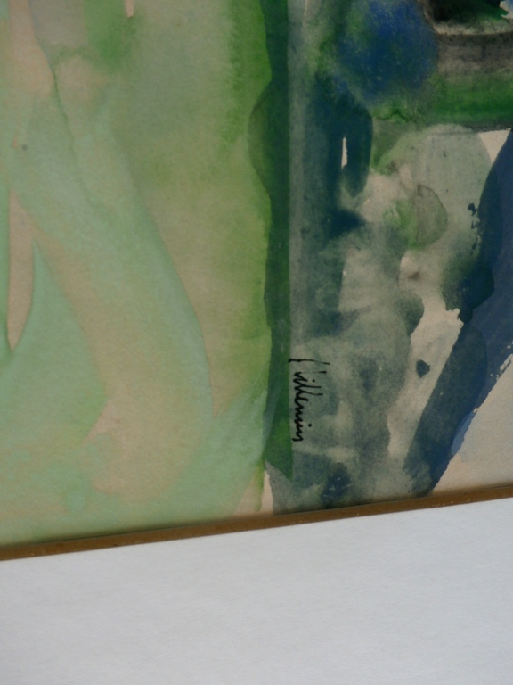 Jaap Hillenius - grote gouache- landschap kopen? Bied vanaf 199!