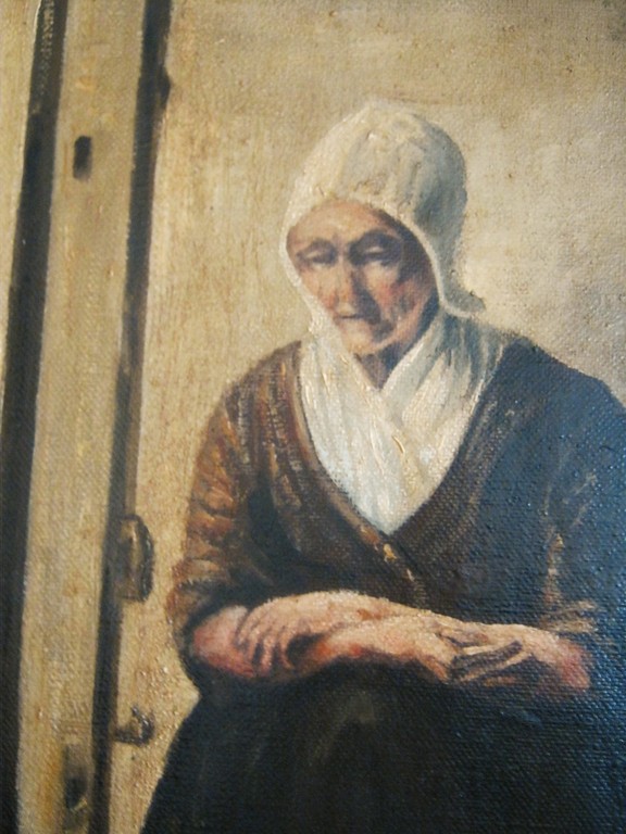 Olieverf op Linnen  Moeder en dochter starend naar Zee  Gesigneerd kopen? Bied vanaf 95!