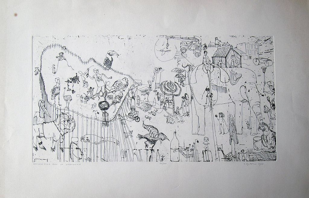 Sipke Huismans: ets, Herinneringen aan de dierentuin kopen? Bied vanaf 70!